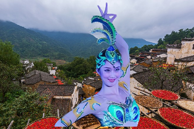 金龙撞在了金佛上面，直接化成了强烈的气劲，四下冲击