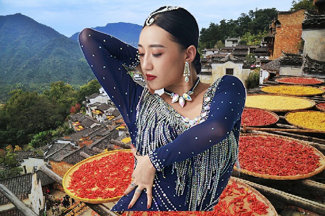 这一路上，好多人对着两个人投来注目礼，羡慕这对金童玉女